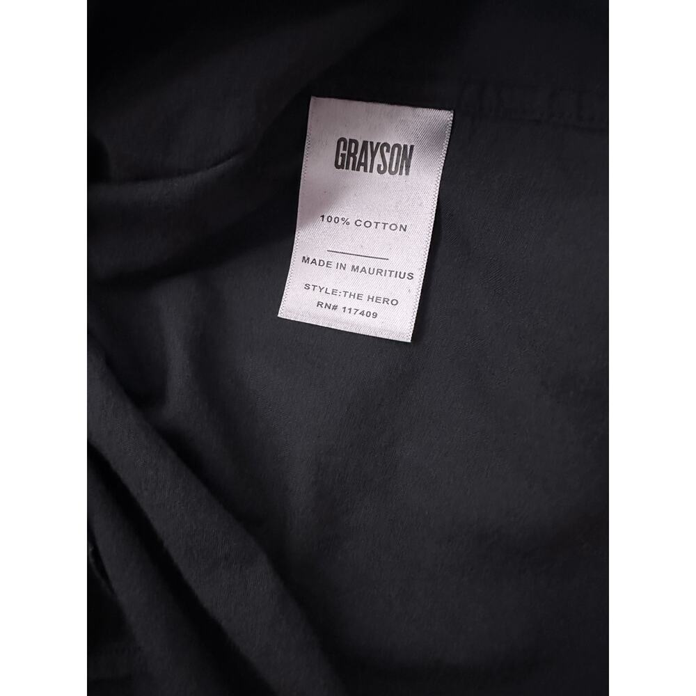 Grayson The Hero Black Cotton Button Up Blouse Relaxed Fit Size 01 XS - Picture 10 of 10